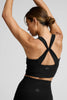 Twist Through Cropped Tank - Black