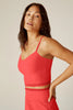Allure Lace High Cropped Tank - Red Ash