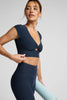 Get It Twisted Cropped Tee - Navy
