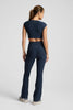 Get It Twisted Cropped Tee - Navy