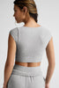 Get It Twisted Cropped Tee - Silver Mist