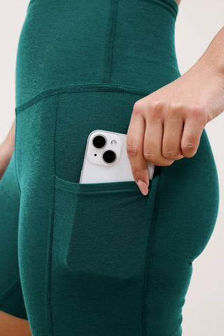 Spacedye Keep Pace Pocket Shorts - Teal