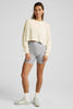 Studio Luxe Cropped Long Sleeve Tee - Vanilla