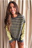 Callie Sweater - Butter Gray Stripe