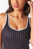 Sculpt Dress - Black Polka Dots