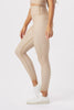 Sultry 7/8 Legging: Almond / Linen Gingham *Restocks in September
