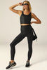 Powershine High Waisted Midi Leggings - Viper Black