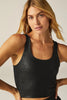 Powershine Cropped Tank - Viper Black