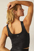 Powershine Cropped Tank - Viper Black