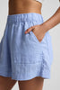 SoftWash Linen Shorts - Periwinkle Pastel