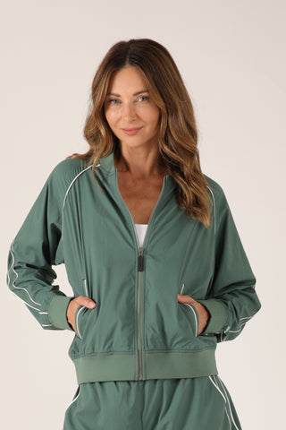 Track Jacket - Smoky Basil Latte *Restocks in May