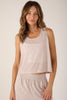 Sheer Ease Tank - Latte Stripes