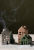 Incense Cone Holder - Green Cottage ( Includes Incense Cones )