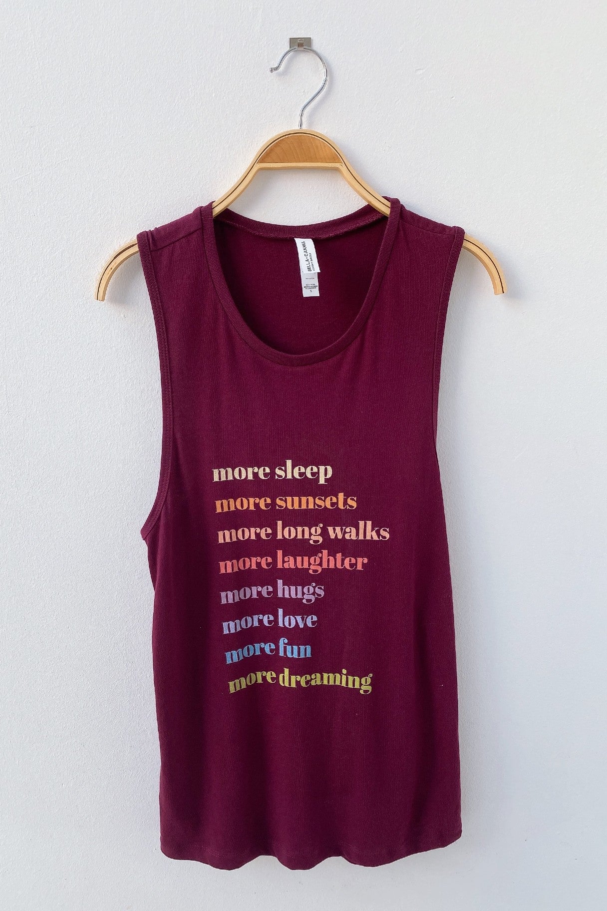 More Sleep More Sunsets Muscle Tank