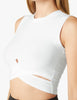 Under Over Featherweight Cropped Muscle Tank - White